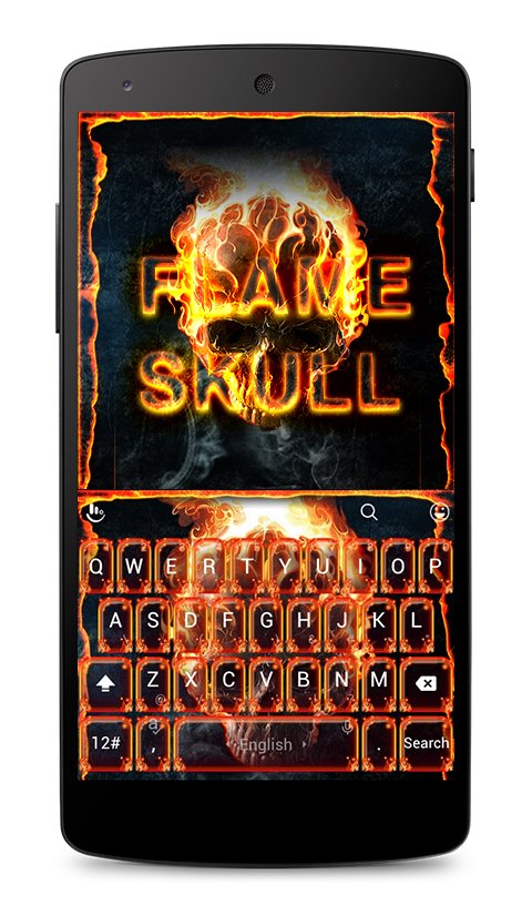Flame Skull Keyboard Theme APK screenshot 1