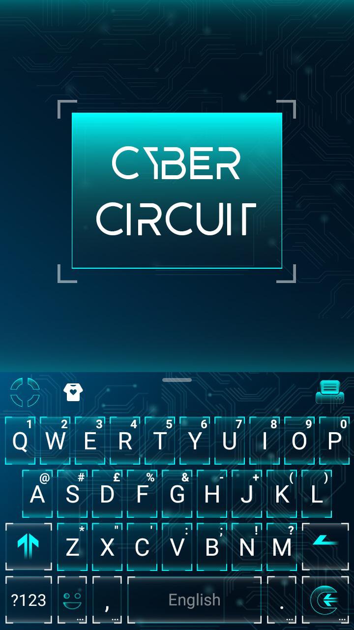 Cyber Circuit Kika Keyboard APK screenshot 1