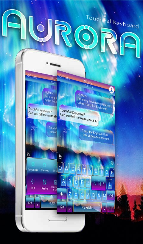 Aurora TouchPal Keyboard Theme APK screenshot 1