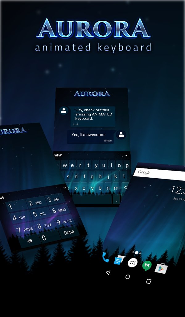 Aurora Animated Keyboard APK screenshot 1