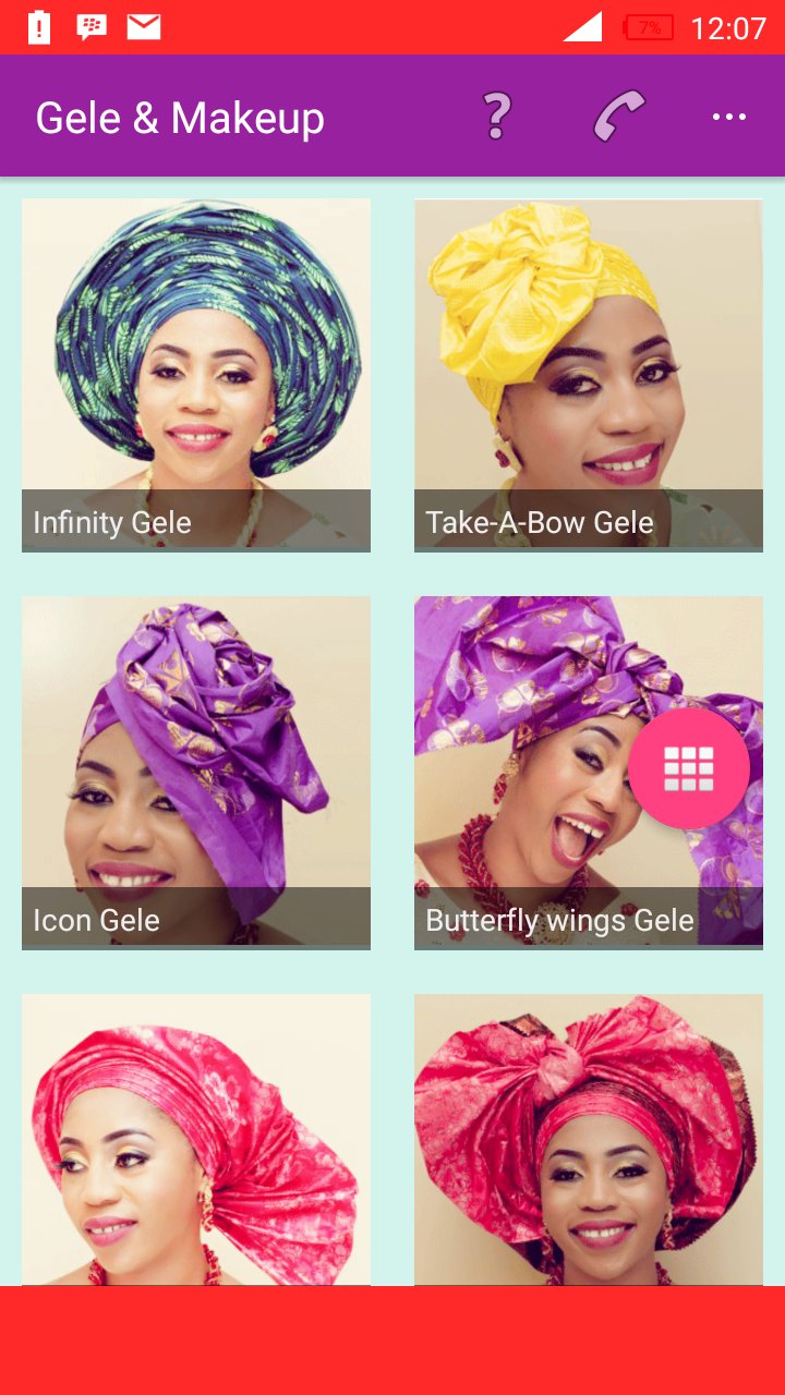 Gele & Makeup Tutorials APK screenshot 1