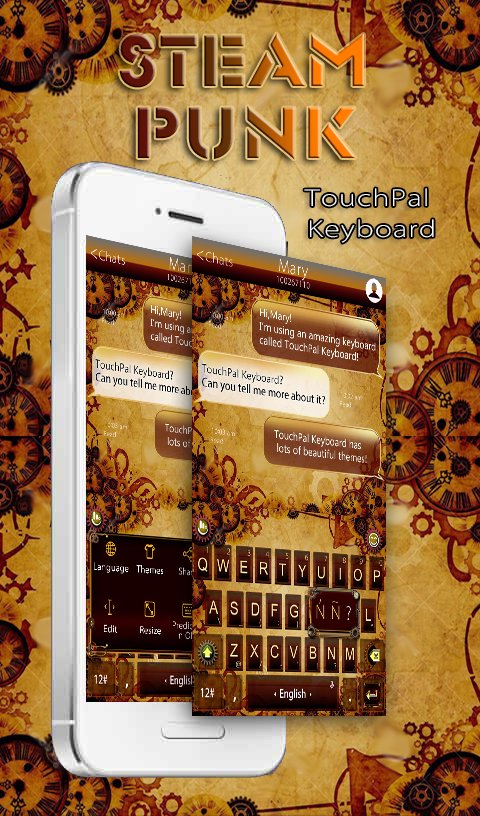 Free Steampunk Keyboard Theme APK screenshot 1