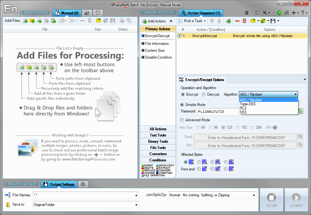 Batch File Encrypt Free Edition screenshot 1
