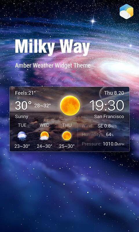 Best Galaxy Live Weather Widge APK screenshot 1
