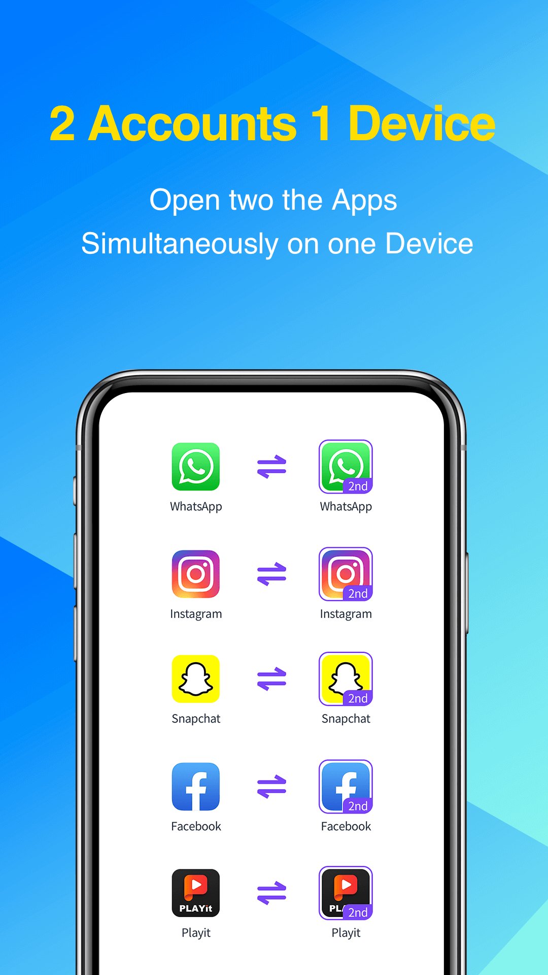 Multiple Accounts: 2 Accounts APK screenshot 1