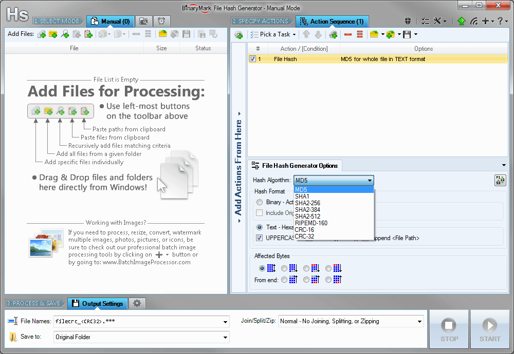File Hash Generator Free Edition screenshot 1