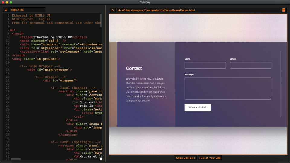 WebKitty screenshot 1