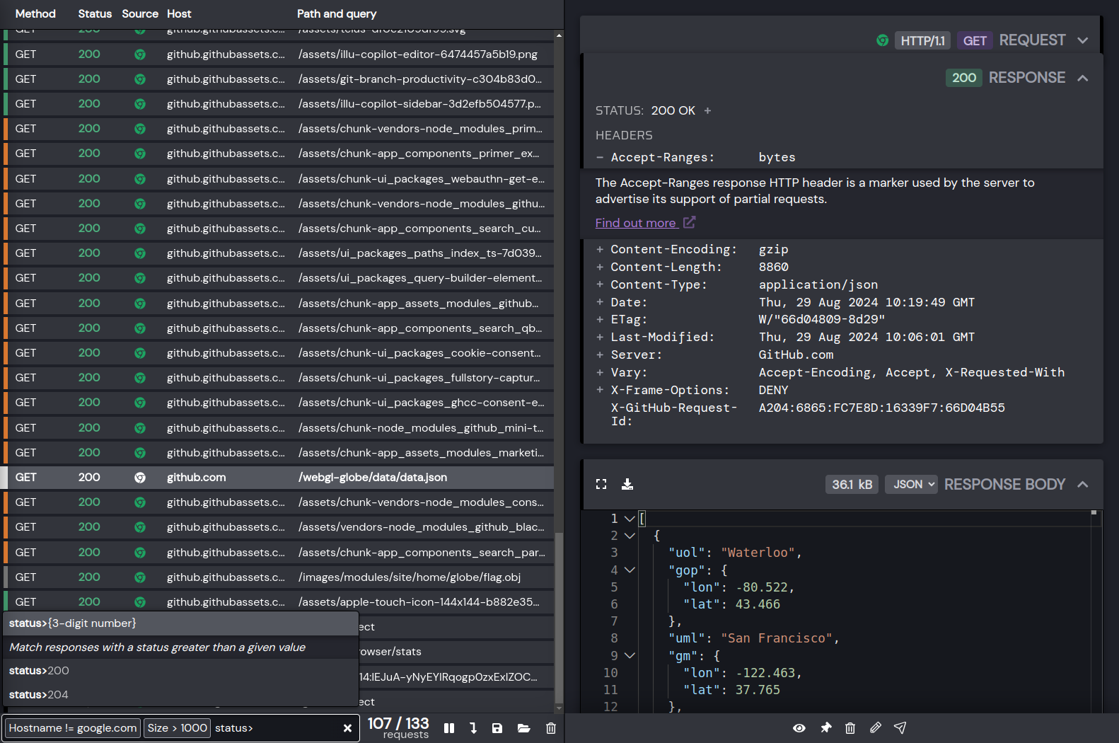 HTTP Toolkit screenshot 1