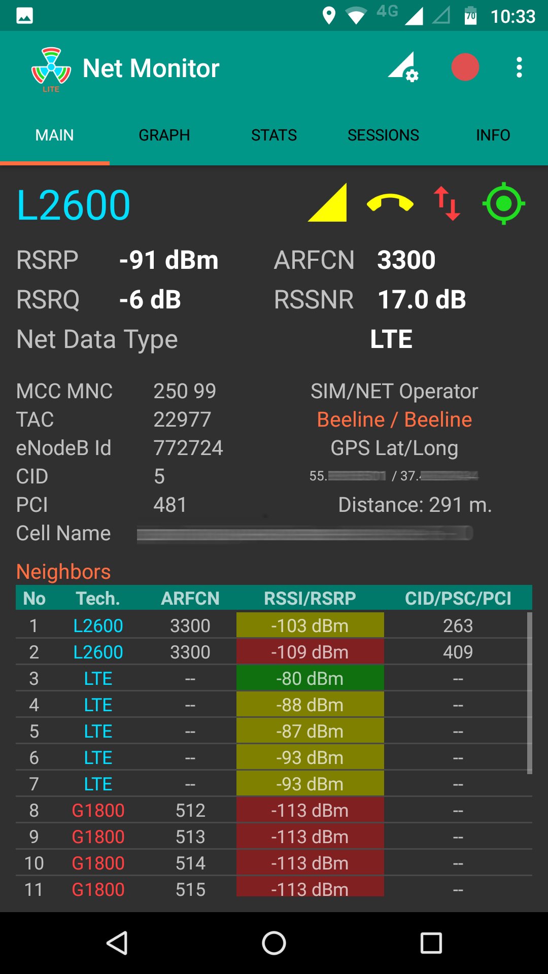 NetMonitor Cell Signal Logging APK screenshot 1