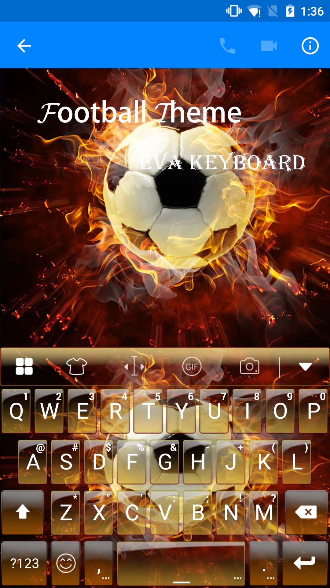 DiyGif MUAYENE futbol -Eva Klavye : screenshot 1