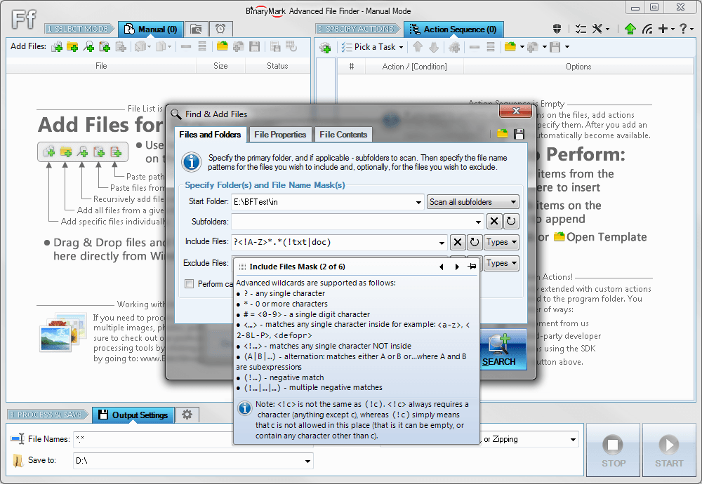 Advanced File Finder Free Edition screenshot 1