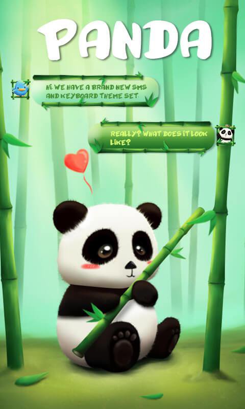 GO SMS PRO PANDA THEME APK screenshot 1