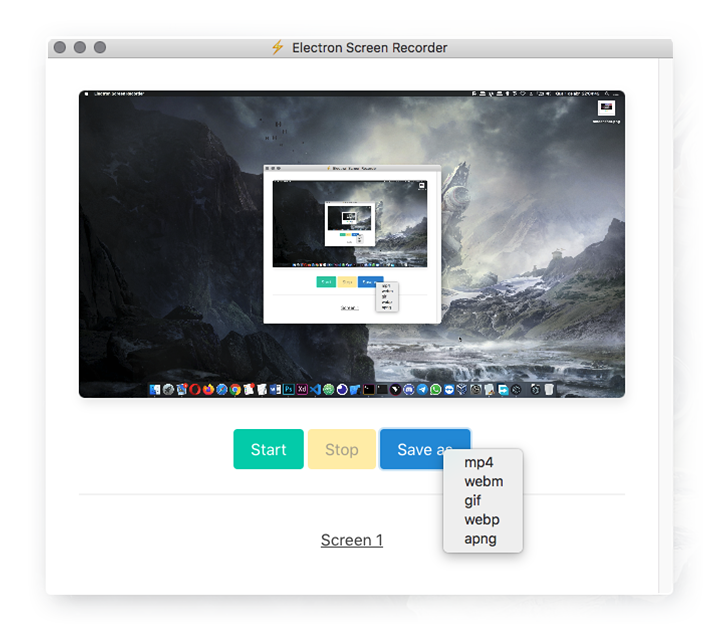 Electron Screen Recorder screenshot 1