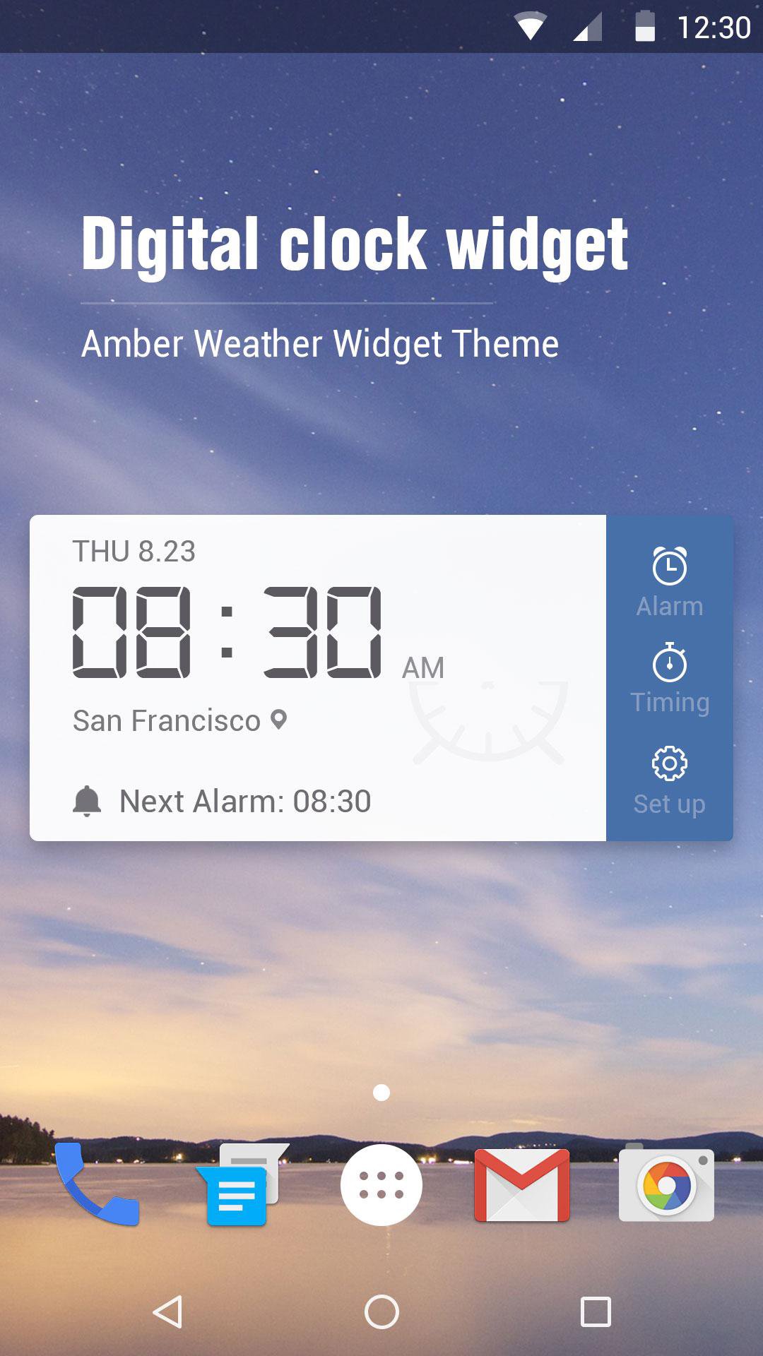 Alarm Clock Widget for Android APK screenshot 1
