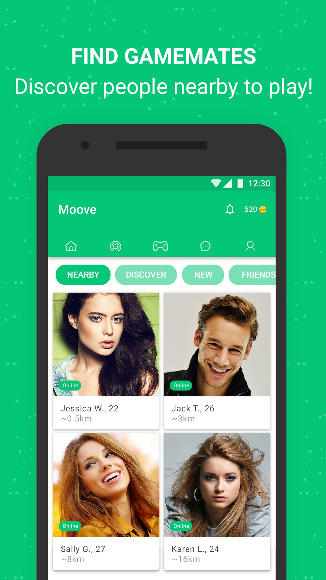 Moove - Play, Chat Real People APK screenshot 1