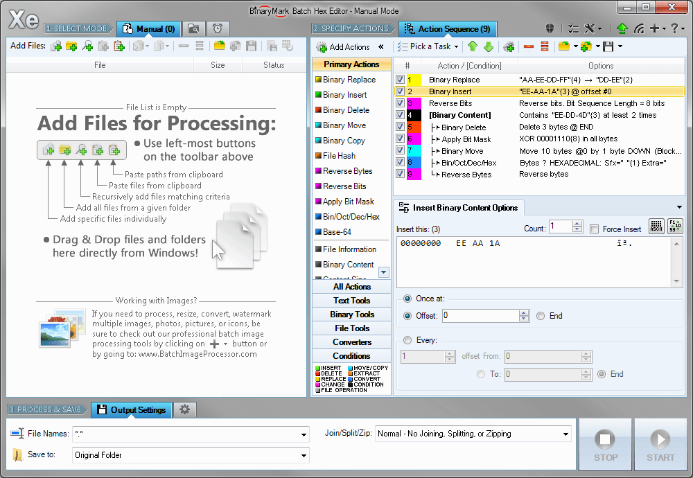 Batch Hex Editor Free Edition screenshot 1