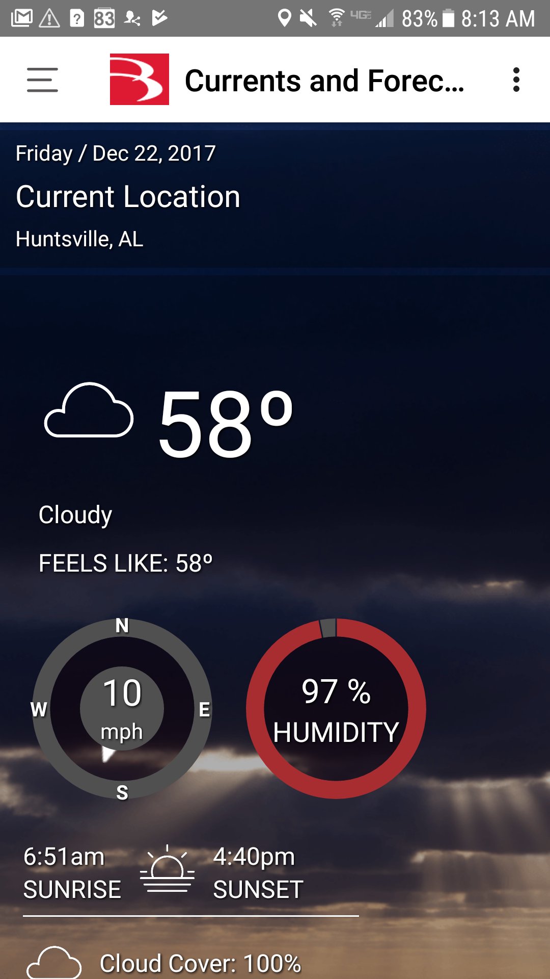 Baron Critical Weather APK screenshot 1