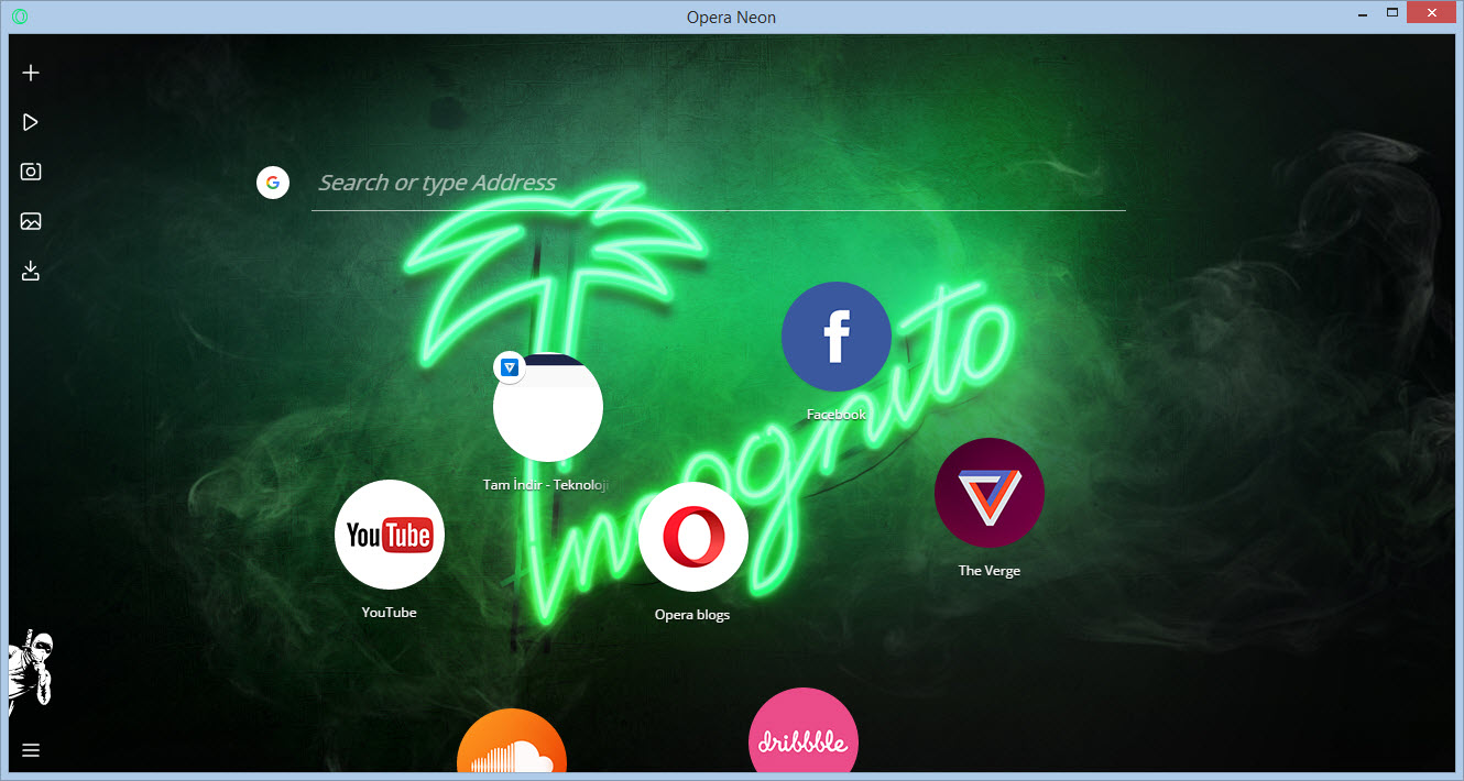 Opera Neon screenshot 1