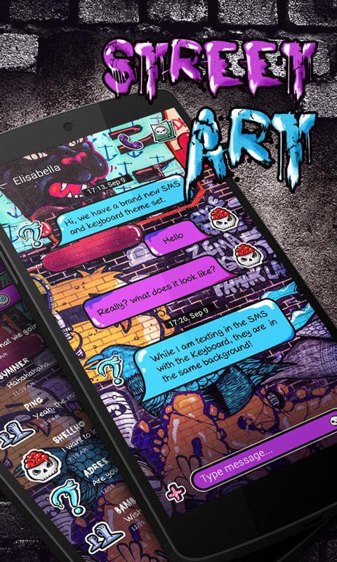 GO SMS PRO STREET ART THEME APK screenshot 1
