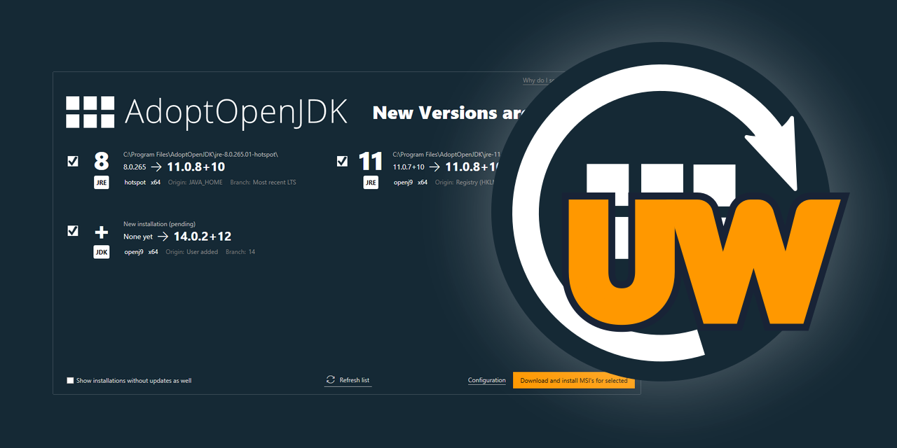 Update Watcher for AdoptOpenJDK screenshot 1