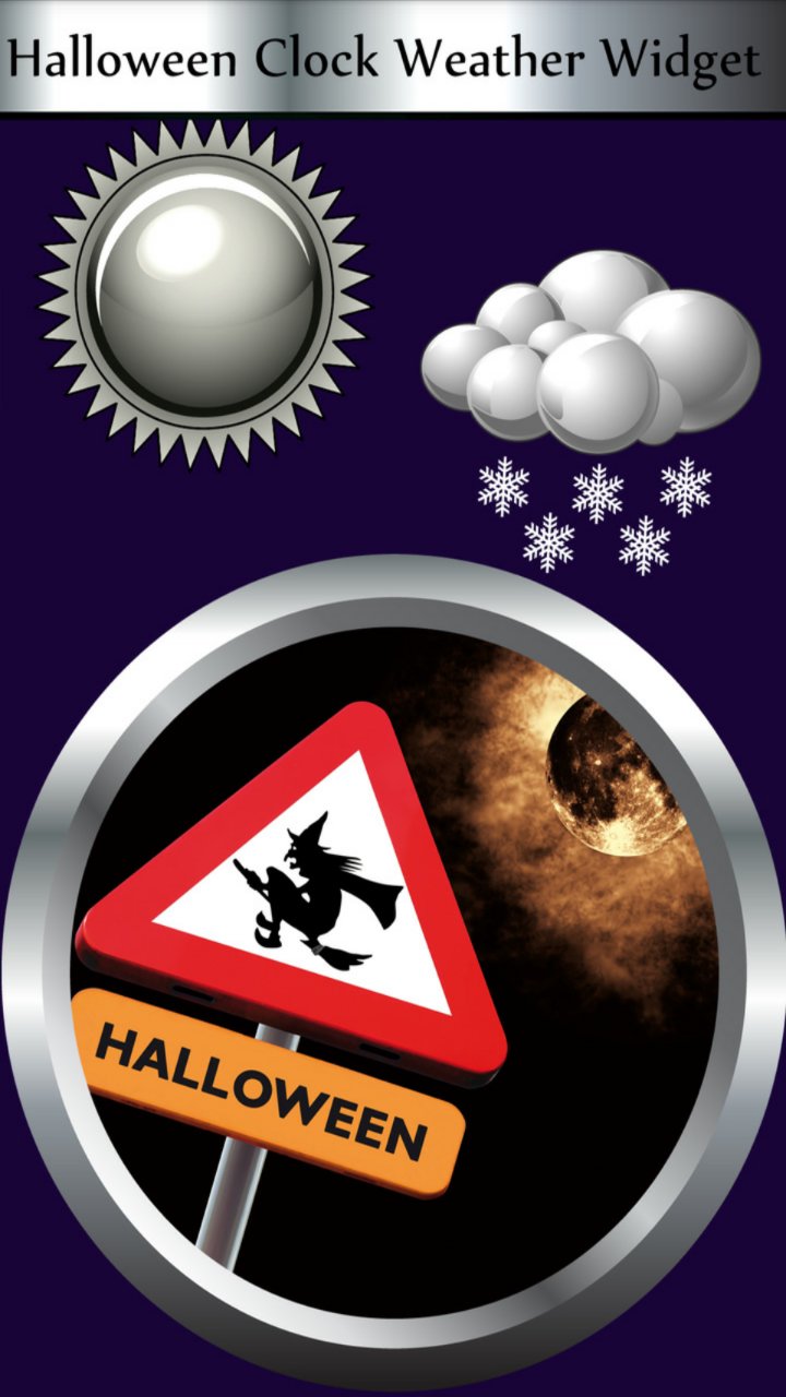 Halloween Clock Weather Widget APK screenshot 1