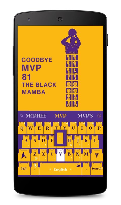 LA Basketball Kobe Keyboard APK screenshot 1