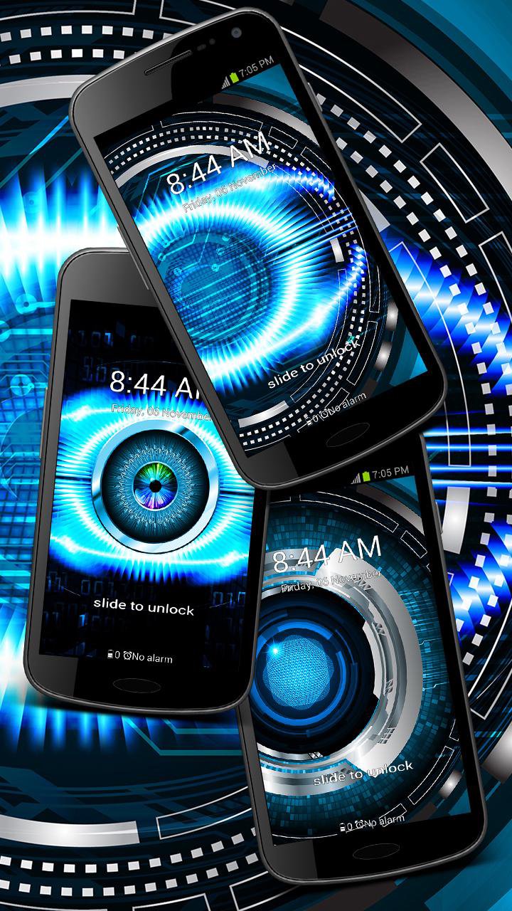 Cybernetic Eye GO Locker Theme APK screenshot 1