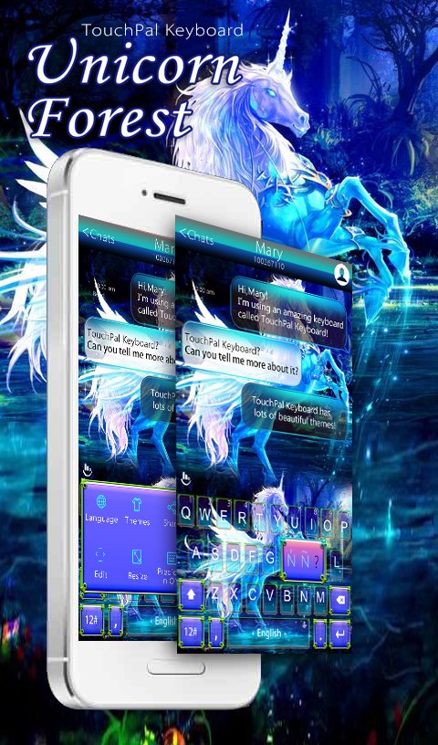 Forest Unicorn Keyboard Theme APK screenshot 1