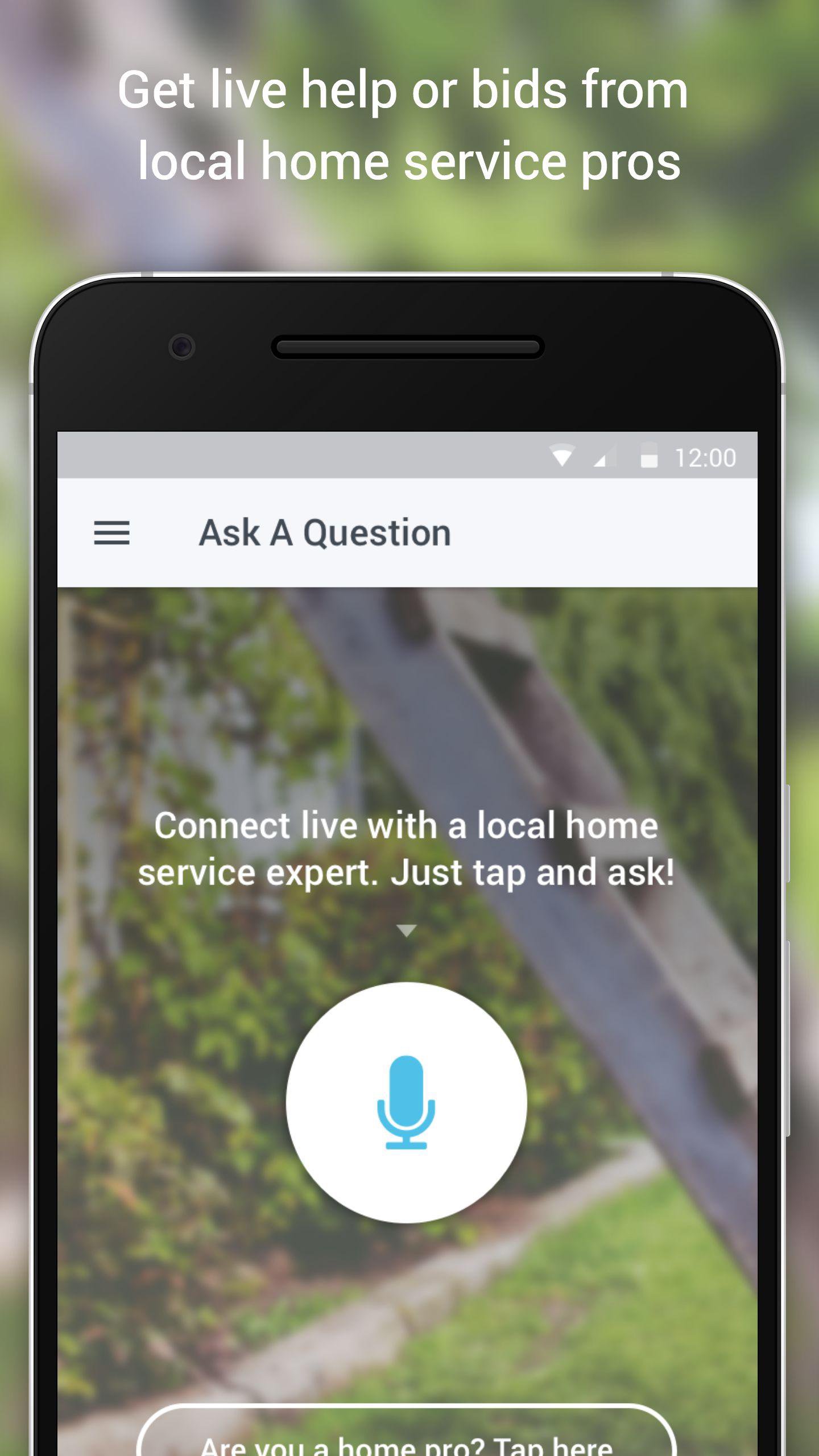 Flyreel: Live, local home pros APK screenshot 1