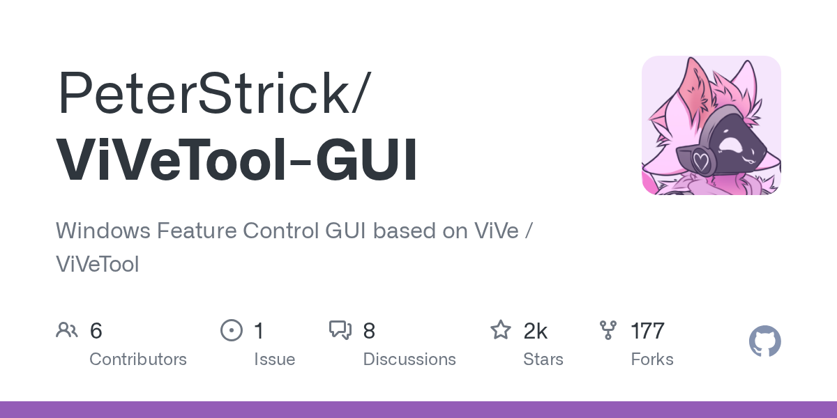 ViVeTool GUI screenshot 1