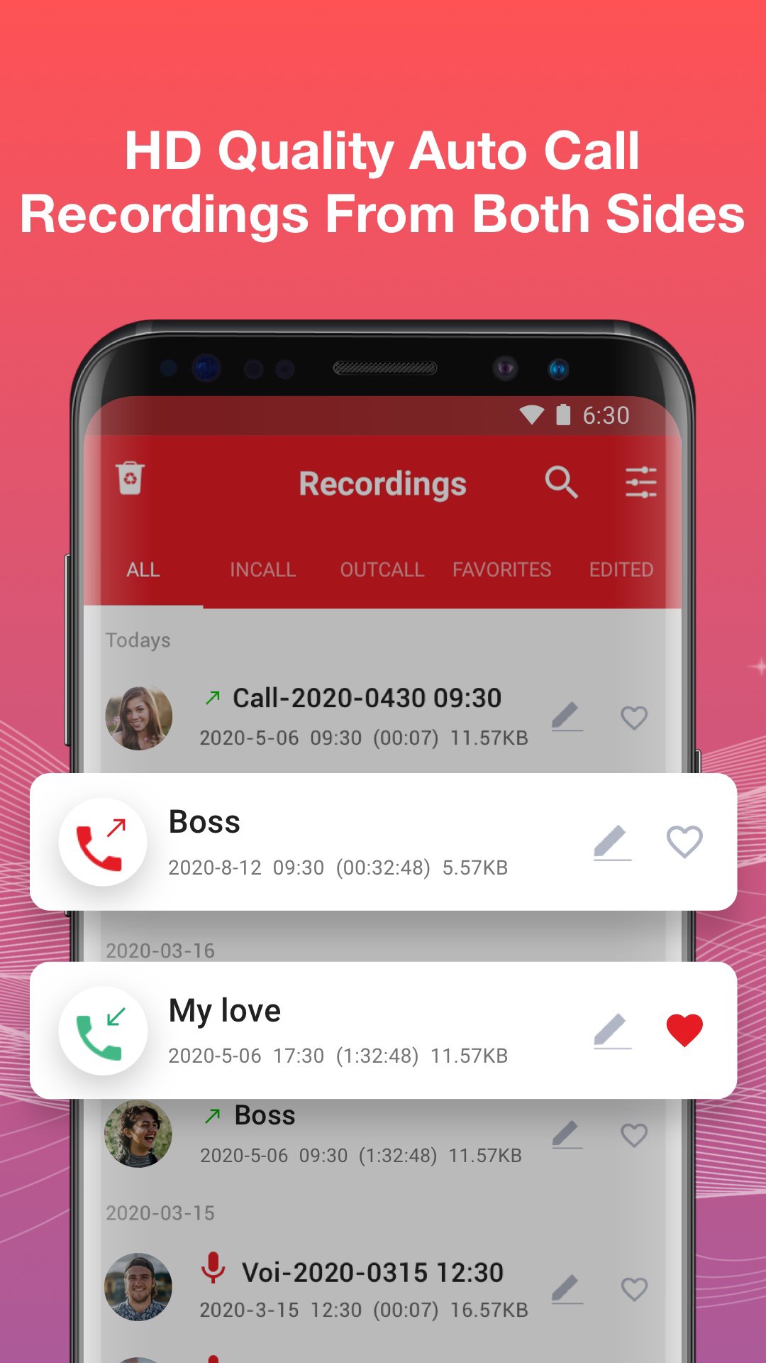 Automatic Call Recorder - ACR APK screenshot 1
