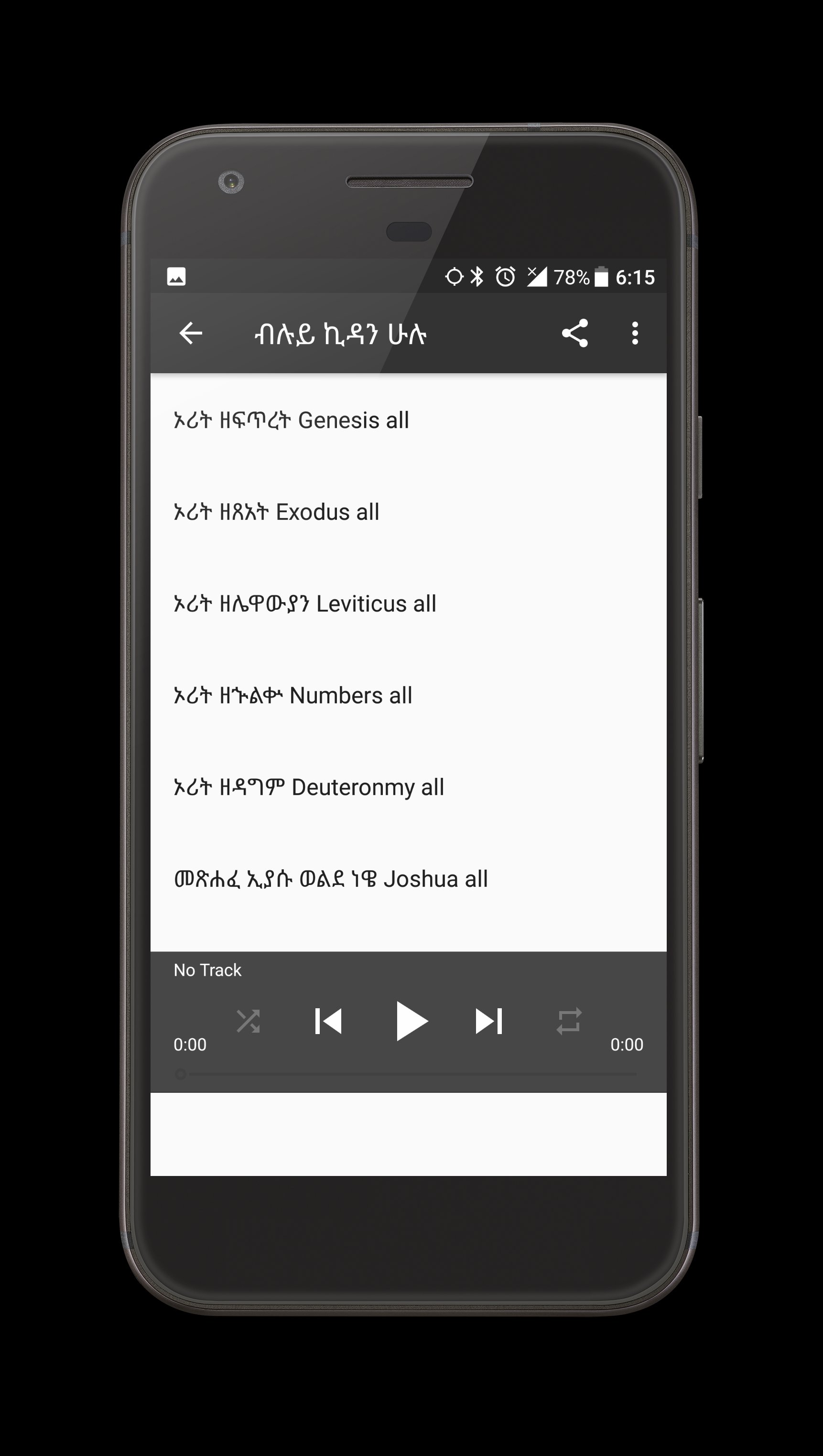 Amharic Audio Bible APK screenshot 1