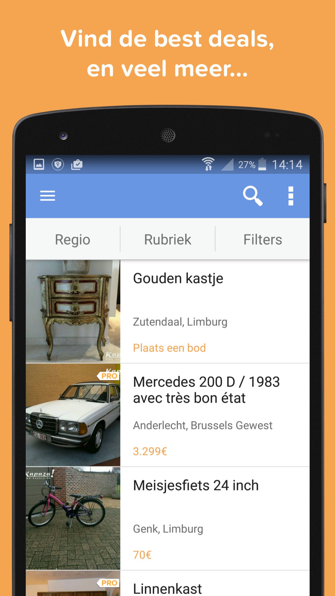Kapaza - Zoekertjes in België APK screenshot 1
