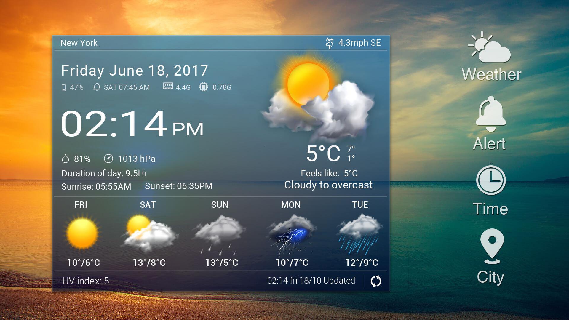 Local Weather Forecast Widget APK screenshot 1