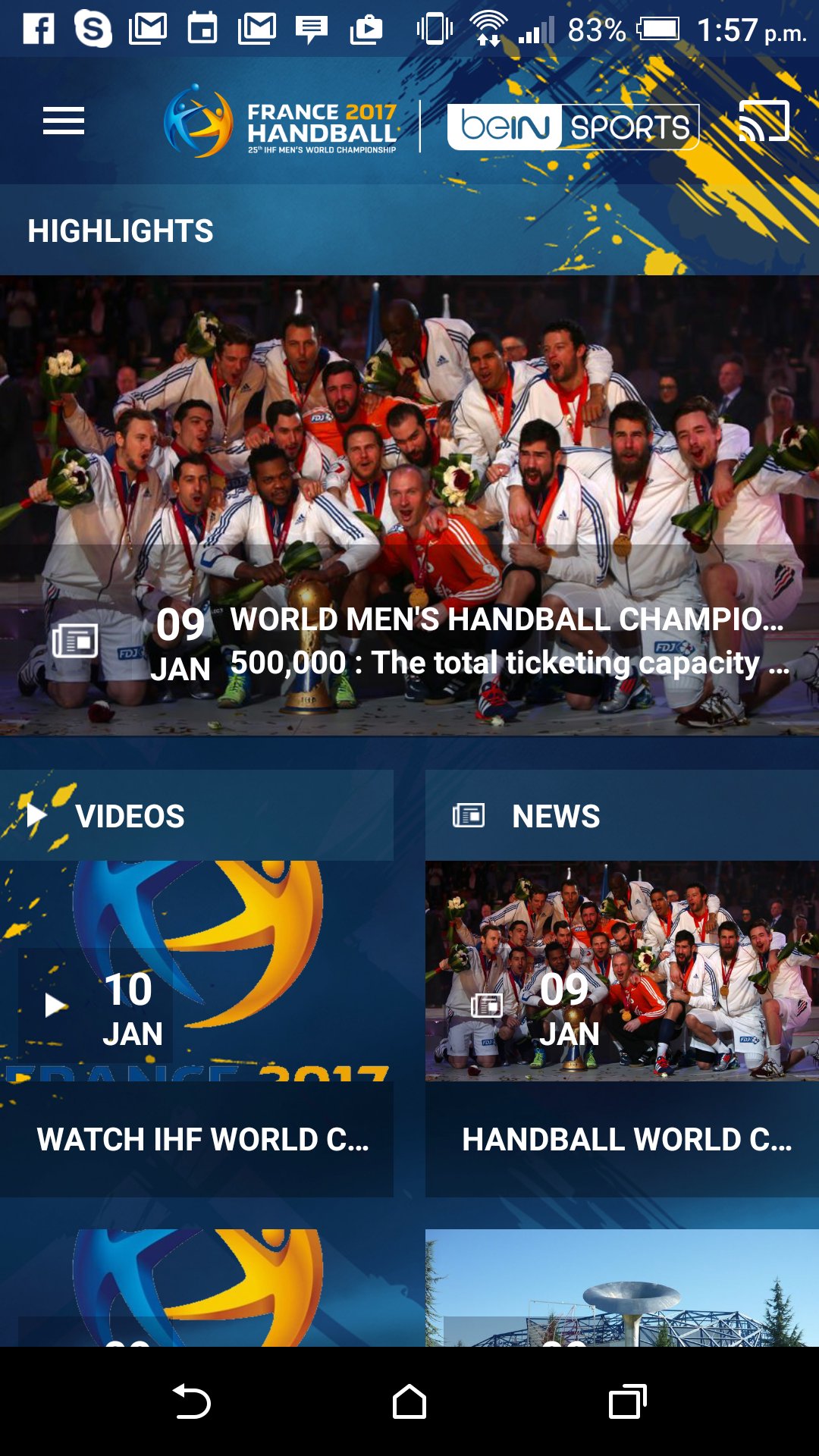 Fransa 2017 Hentbol WC Canlı MUAYENE screenshot 1