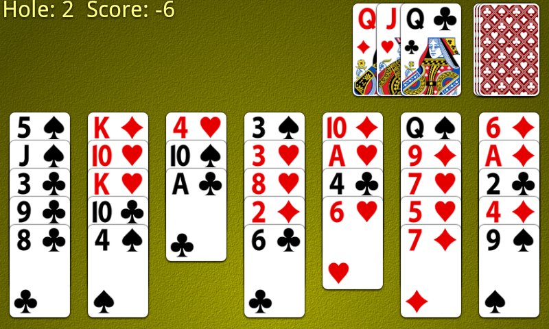Golf Solitaire Ücretsiz MUAYENE screenshot 1