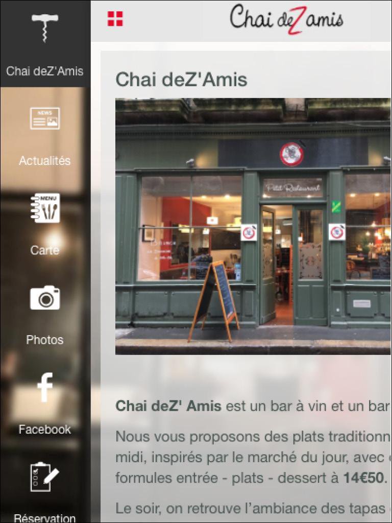 Chai deZ'Amis restaurant APK screenshot 1
