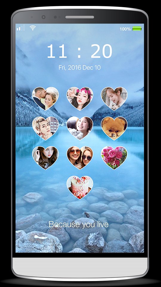 lock screen photo keypad APK screenshot 1