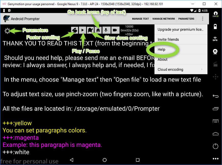 A Prompter for Android APK screenshot 1