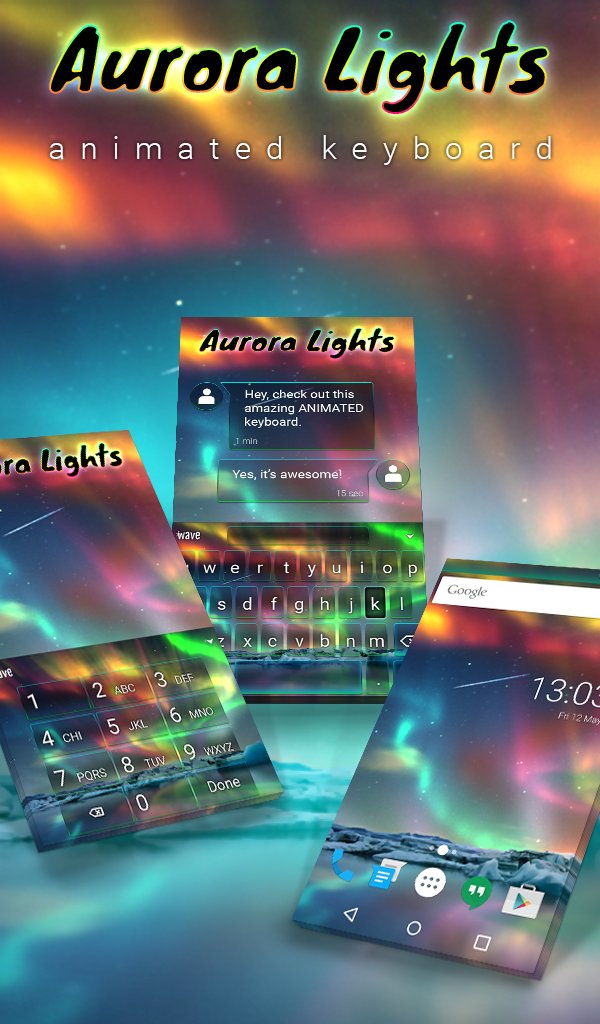 Aurora Light Animated Keyboard APK screenshot 1
