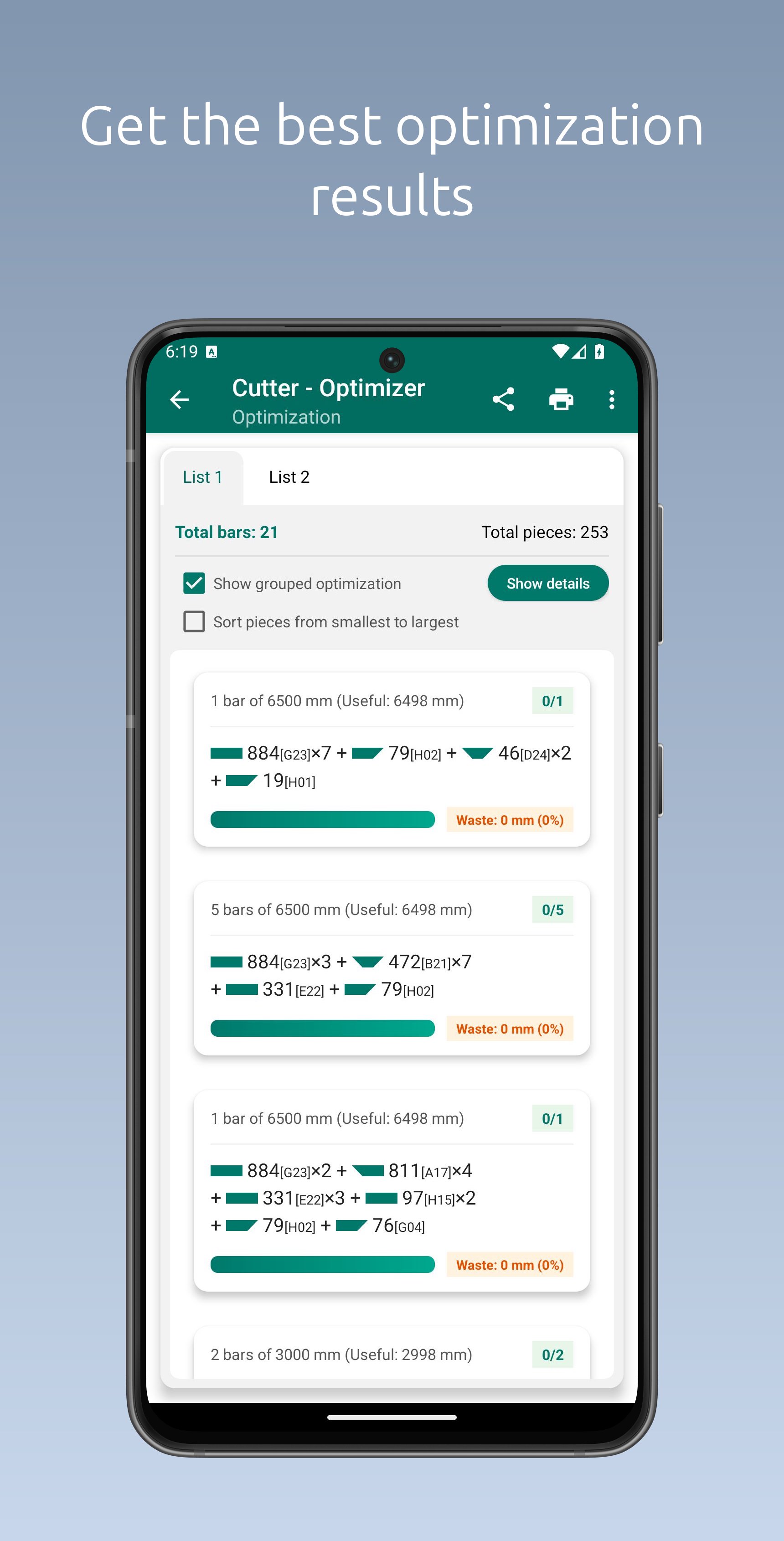 Cutter - Cutting Optimizer APK screenshot 1