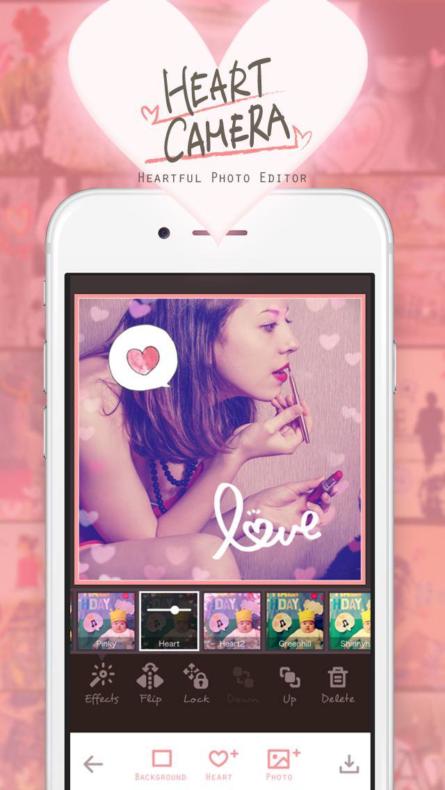 My Heart Camera - cute photo APK screenshot 1