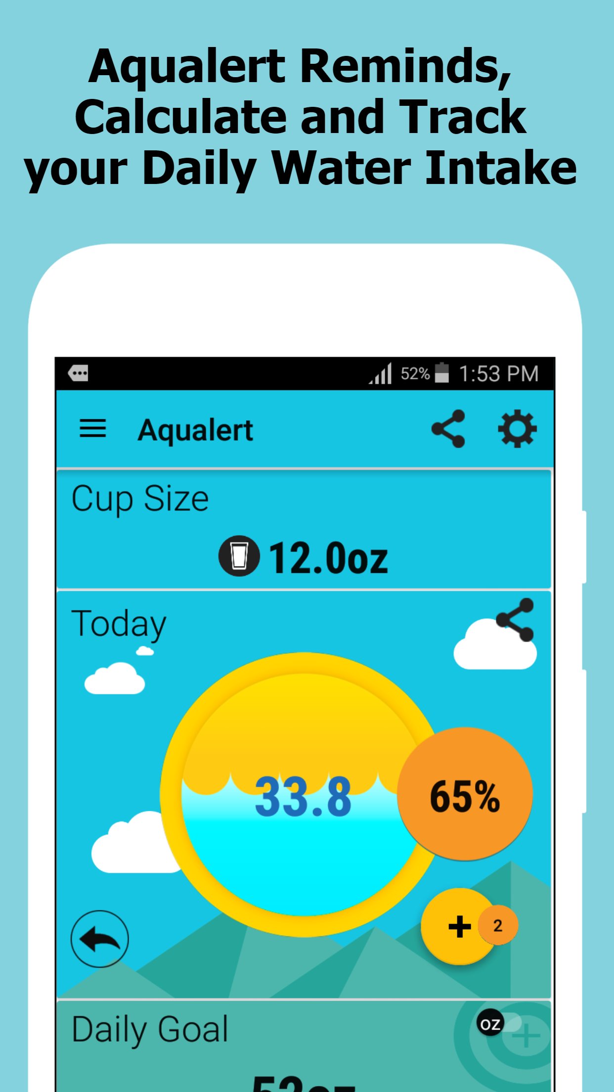 Aqualert:Water Tracker Intake APK screenshot 1