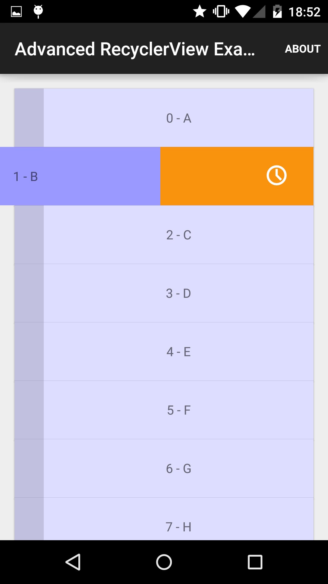 Advanced RecyclerView Examples APK screenshot 1