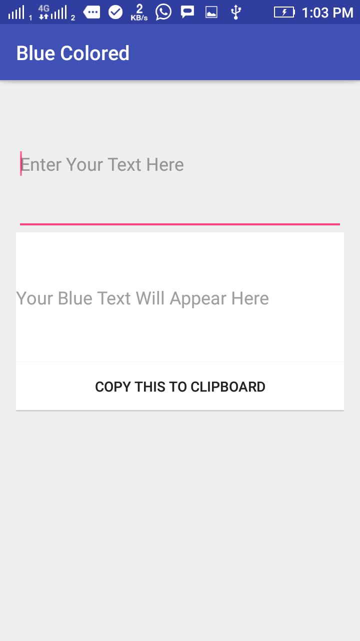 Blue Colored Text APK screenshot 1