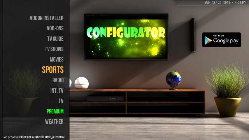 Kodi+ MUAYENE için yapılandırıcı screenshot 1