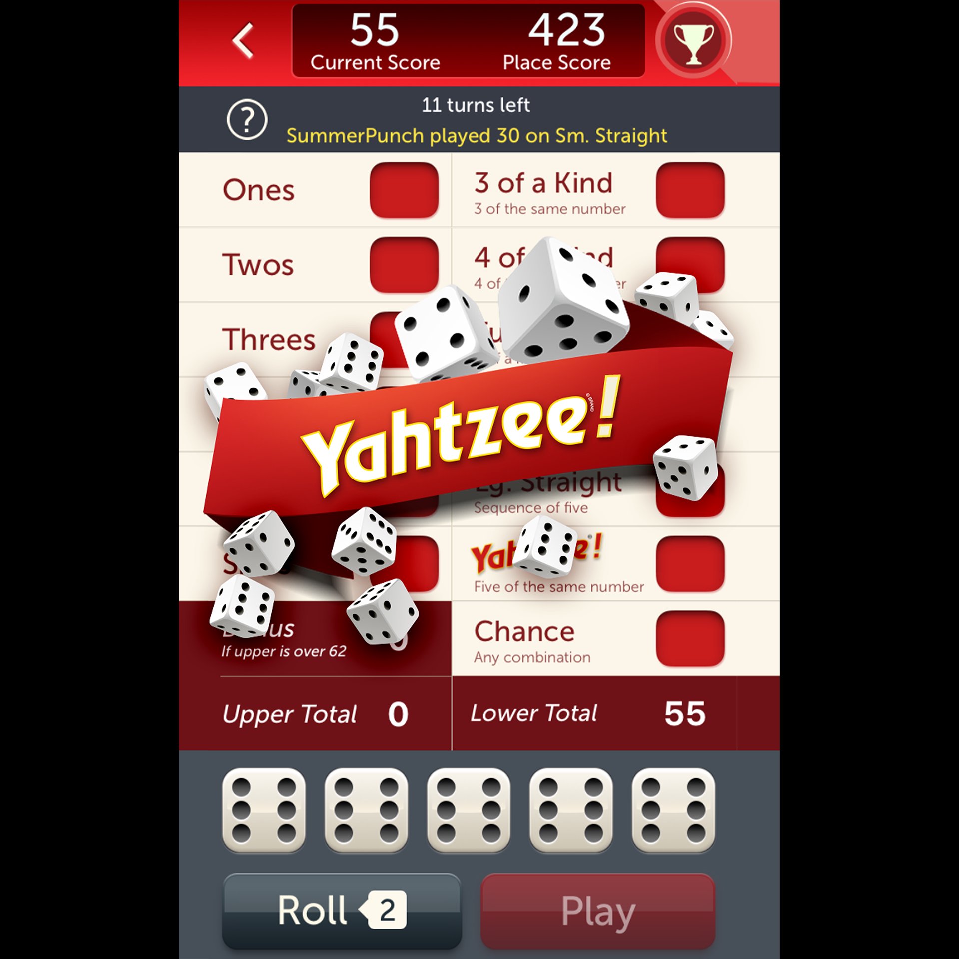 Arkadaşları İle YAHTZEE® Zar! MUAYENE screenshot 1