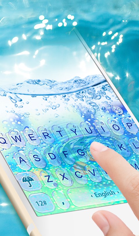 Glass Water Keyboard Theme APK screenshot 1
