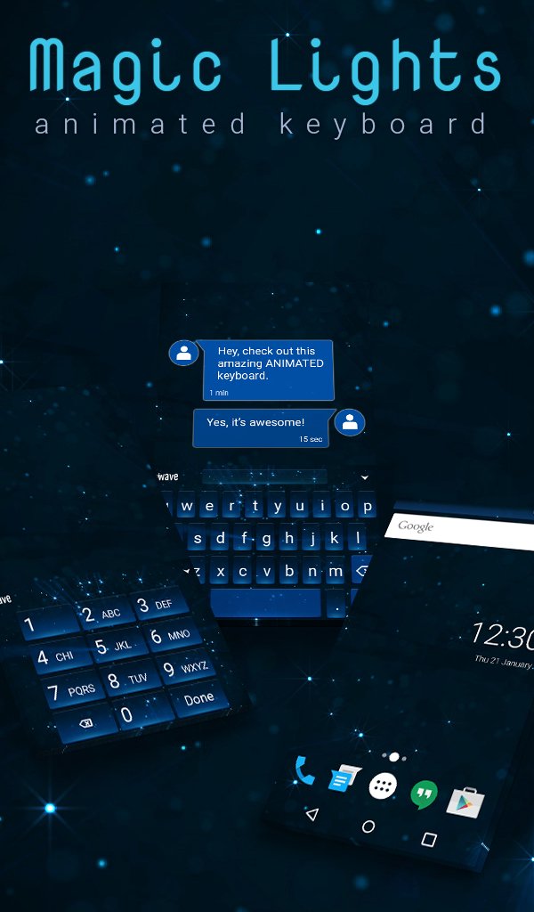 Magic Lights Animated Keyboard APK screenshot 1