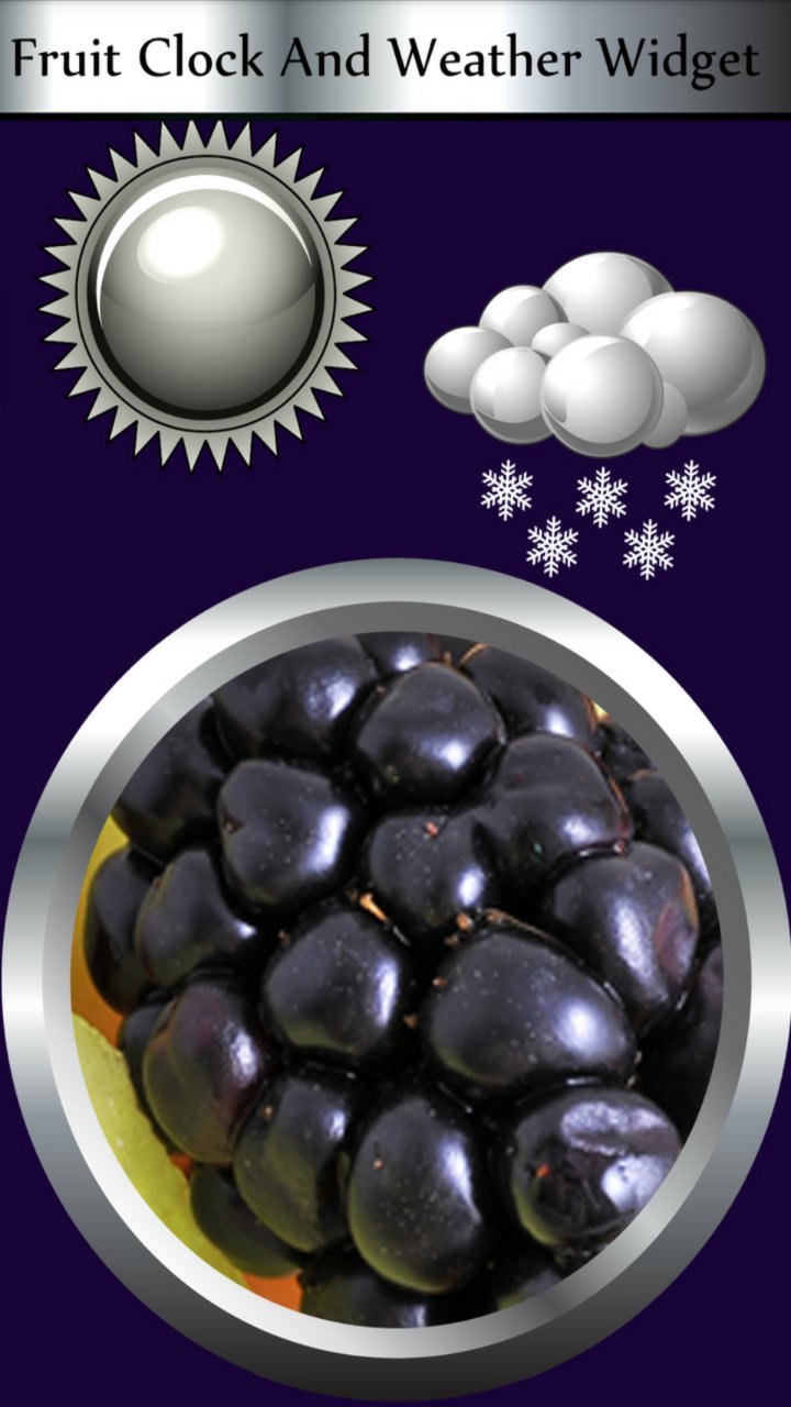 Fruit Clock And Weather Widget APK screenshot 1